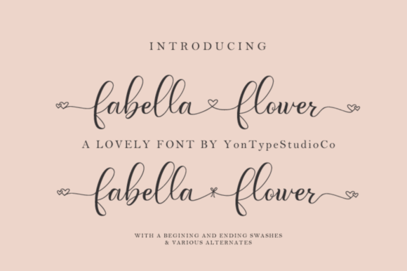 Fabella Flower Font for Elegant Branding