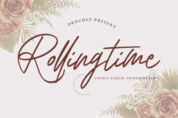 Rolling Time Font for Creative Projects